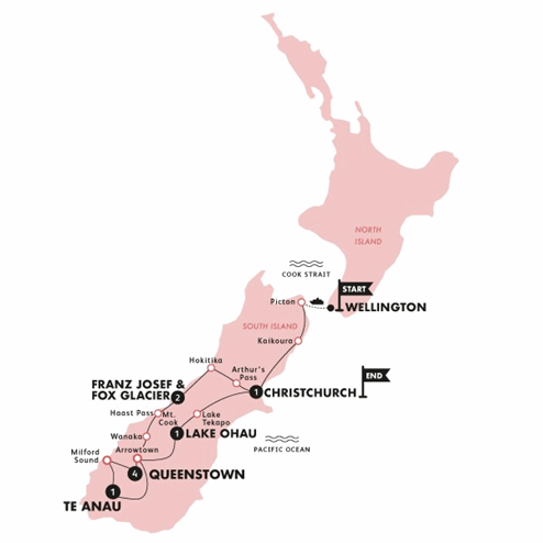 'Sweet as' South (Start Wellington)(Multi Share,Start Wellington, End Christchurch)