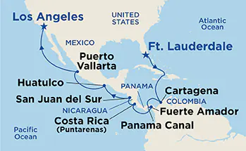 Emerald Princess, Panama Canal - Ocean to Ocean (E226N) ex Ft Lauderdale (Pt Eve
