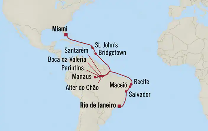 Marina, Incandescent Amazon ex Rio de Janeiro, Brazil to Miami, Florida USA