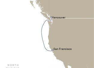 QE, Pacific Coastal ex Vancouver to San Francisco (q223)